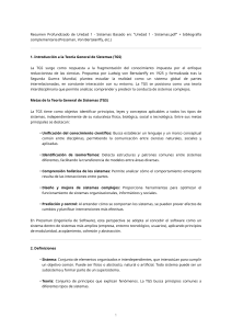 Resumen Unidad 1: Teor&iacute;a General de Sistemas (TGS)