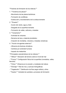 Formaci&oacute;n de Relieves Terrestres: Factores y Caracter&iacute;sticas