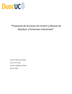 Control y Manejo de Residuos Industriales: Informe Santa Elena S.A.