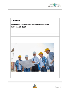 Americold Construction Guideline Specifications V39