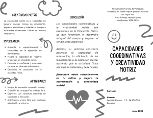 Capacidades Coordinativas y Creatividad Motriz
