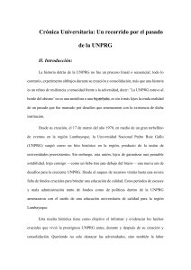 Historia UNPRG: Cr&oacute;nica Universitaria de la Universidad Pedro Ruiz Gallo