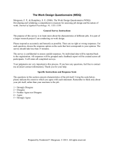 Work Design Questionnaire 