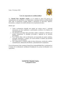 Carta de Compromiso de Confidencialidad - Sistematización