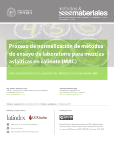 Normalizaci&oacute;n de Ensayos para Mezclas Asf&aacute;lticas Calientes