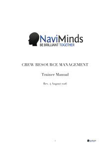 CRM Trainer Manual: Crew Resource Management Training