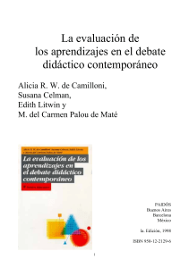 Evaluaci&oacute;n de Aprendizajes: Debate Did&aacute;ctico Contempor&aacute;neo