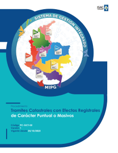 Procedimiento Catastral: Efectos Registrales en Colombia
