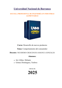 Comportamiento del Consumidor: Pr&aacute;ctica en Industrias Alimentarias