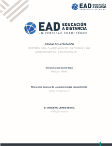 Epistemolog&iacute;a Neopositivista y Educaci&oacute;n: An&aacute;lisis y Reflexiones