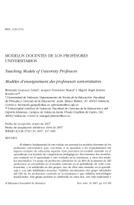 Modelos Docentes Universitarios: Aprendizaje vs. Ense&ntilde;anza