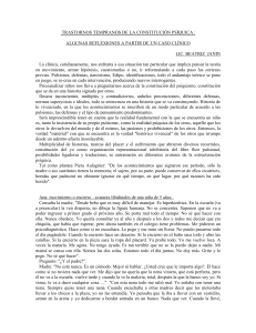 Trastornos Tempranos Constituci&oacute;n Ps&iacute;quica: Caso Cl&iacute;nico