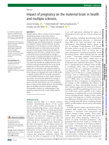 Pregnancy & Maternal Brain Health in Multiple Sclerosis