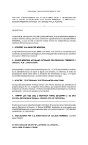 Programa Cívico 4 de Noviembre 2024 - Tercer Grado