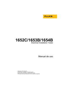 Manual de usuario del comprobador el&eacute;ctrico Fluke 1652C/1653B/1654B