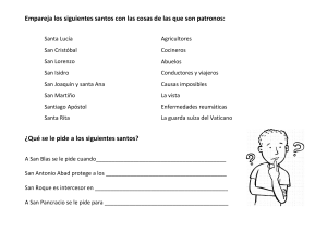 Santos Patronos: Ejercicios de Emparejamiento y Peticiones
