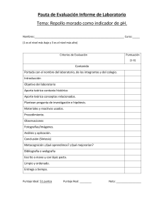 Pauta Evaluaci&oacute;n: Repollo Morado como Indicador pH