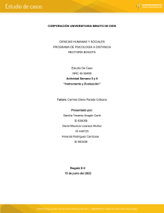 Estudio de Caso: Evaluaci&oacute;n e Intervenci&oacute;n en Depresi&oacute;n