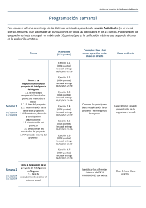 Programa del Curso de Gesti&oacute;n de Proyectos de BI