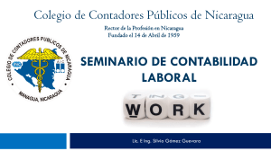 Contabilidad Laboral en Nicaragua: Presentaci&oacute;n de un Seminario
