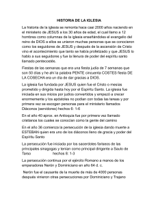 Historia de la Iglesia: Resumen desde Jes&uacute;s hasta la Reforma