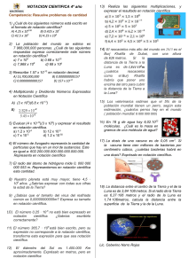 Notaci&oacute;n Cient&iacute;fica: Ejercicios para 4&ordm; A&ntilde;o
