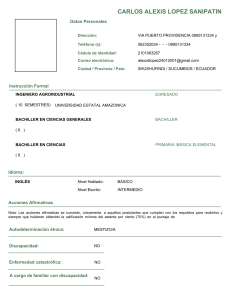 Currículum Vitae Carlos Alexis Lopez Sanipatin