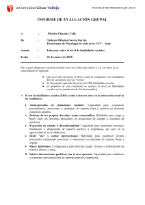 Informe Habilidades Sociales 4to Secundaria