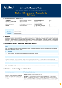 S&iacute;labo Hidrogeolog&iacute;a y Tratamiento de Suelos - UPeU