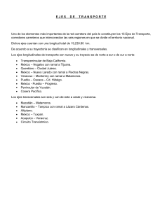 Ejes de Transporte en México: Análisis de la Red Carretera