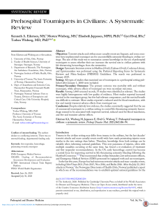 Prehospital Tourniquets: A Systematic Review in Civilians