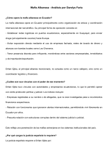 Mafia Albanesa en Ecuador: An&aacute;lisis de Operaciones y V&iacute;nculos