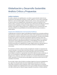 Globalizaci&oacute;n y Desarrollo Sostenible: An&aacute;lisis Cr&iacute;tico