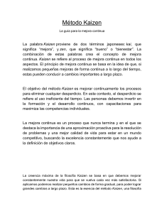 M&eacute;todo Kaizen: Una Gu&iacute;a para la Mejora Continua