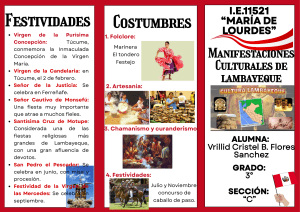 Manifestaciones Culturales de Lambayeque - Proyecto Escolar