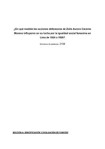 Zoila Aurora C&aacute;ceres y la igualdad femenina en Lima (1924-1926)