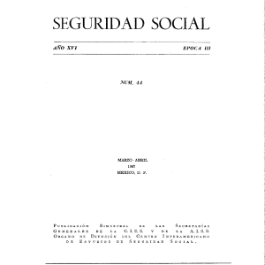 Revista Seguridad Social, 1967: Nicaragua y Seguridad Social