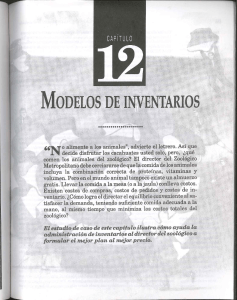 Modelos de Inventarios: Estudio de Caso en Zool&oacute;gico