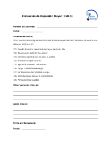Evaluación Depresión Mayor (DSM-5): Formulario