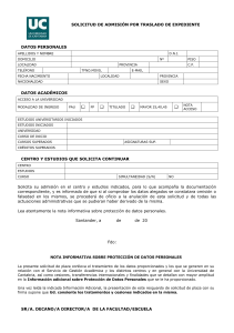 Formulario de Solicitud de Traslado Universitario