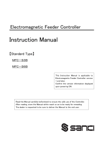 Electromagnetic Feeder Controller Instruction Manual