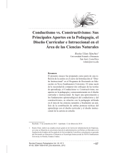 Conductismo vs. Constructivismo: Aportes en Pedagog&iacute;a y Ciencias