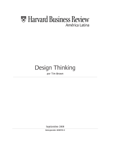 Design Thinking: Tim Brown, Harvard Business Review Am&eacute;rica Latina