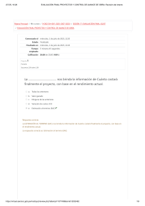 Examen: Proyectos y Control de Avance de Obra