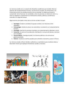 Ciencias Sociales: Definición, Ramas y Metodología