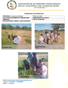 Informe Actividad Wayuu: Encuentros Infantiles Auyama