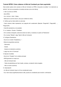 Alfa de Cronbach en SPSS: Tutorial &Iacute;tem Suprimido