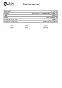 Comprobante de Pago - Adalgisa Alvarez Morales