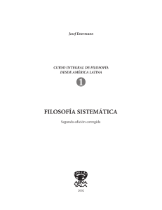 Curso Integral de Filosof&iacute;a: Filosof&iacute;a Sistem&aacute;tica