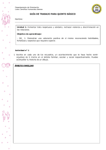 Gu&iacute;a de Trabajo: Respeto y Valoraci&oacute;n Personal - 5to B&aacute;sico